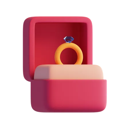 Anillo de compromiso  3D Icon