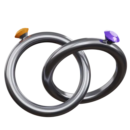 Anillo de compromiso  3D Icon