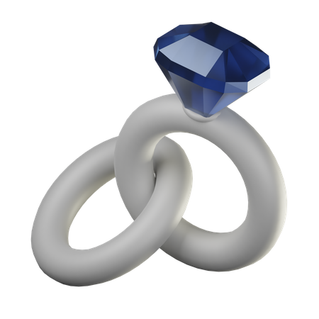 Anillo de compromiso  3D Icon