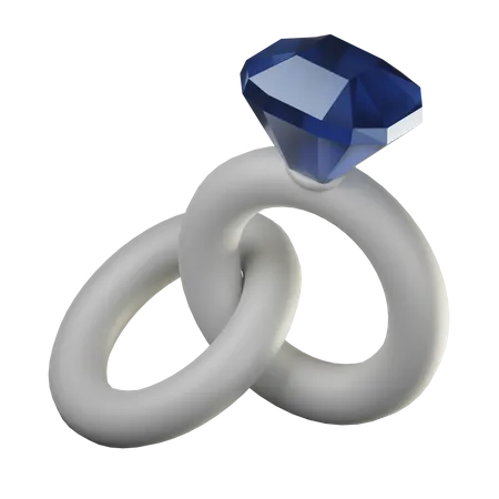 Anillo de compromiso  3D Icon