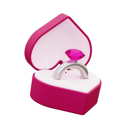 Anillo de compromiso  3D Icon