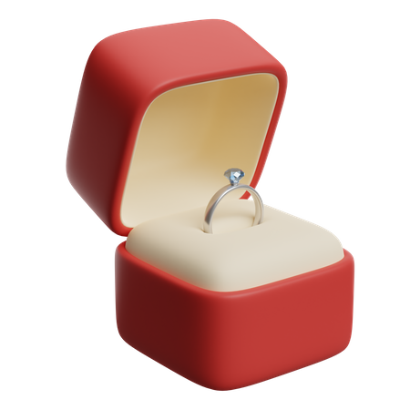 Anillo de compromiso  3D Icon