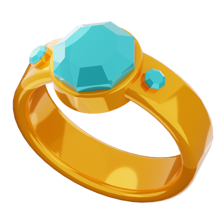 Anillo de diamantes  3D Icon