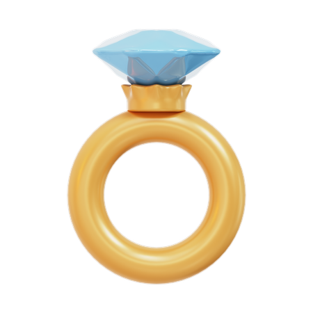 Anillo de diamantes  3D Icon