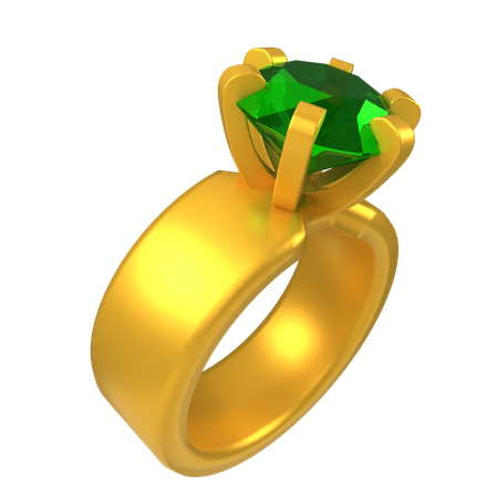 Anillo de diamantes  3D Icon