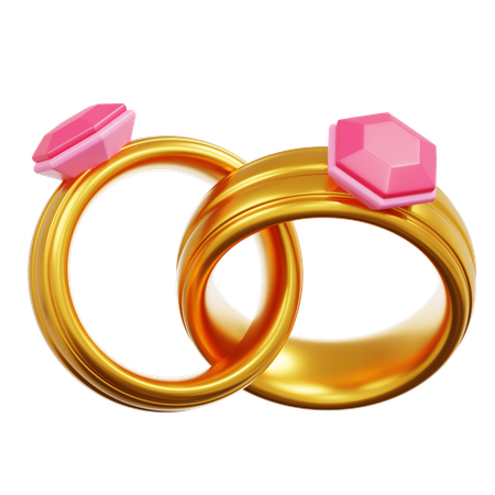 Anillo de diamantes  3D Icon