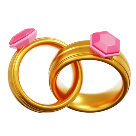 Anillo de diamantes  3D Icon