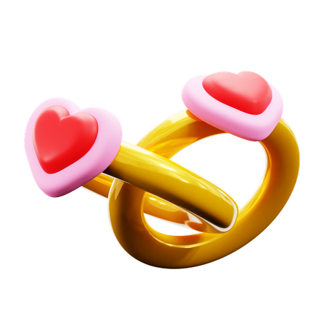 Anillo de pareja  3D Icon