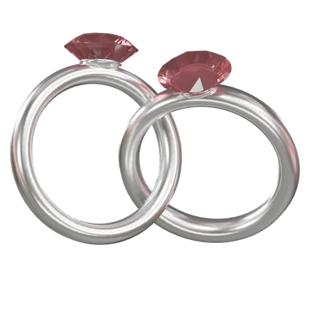 Anillo de pareja  3D Icon