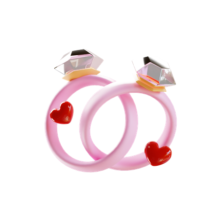 Anillo de pareja  3D Icon