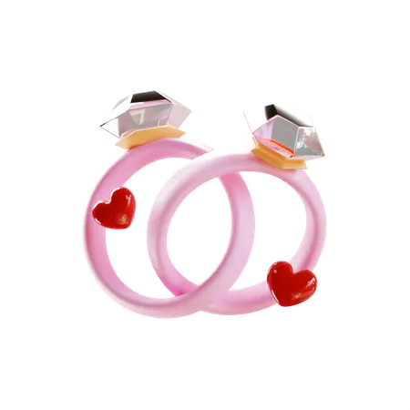 Anillo de pareja  3D Icon