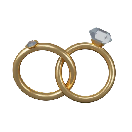 Anillo de pareja  3D Icon