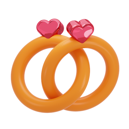 Anillo de pareja  3D Icon