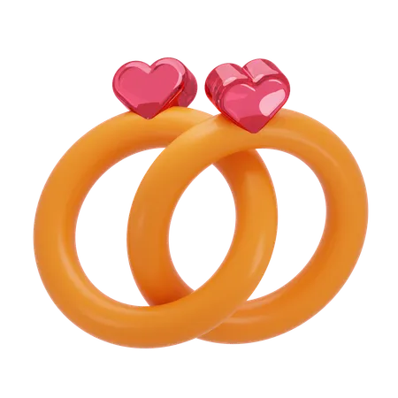 Anillo de pareja  3D Icon