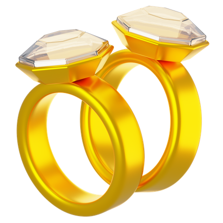 Anillo de pareja  3D Icon