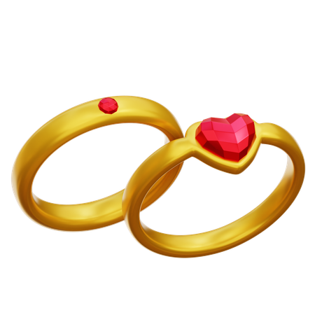 Anillo de pareja  3D Icon