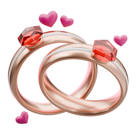 Anillo de pareja  3D Icon