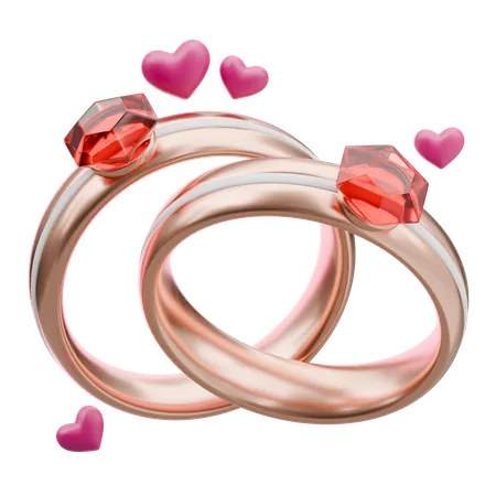 Anillo de pareja  3D Icon