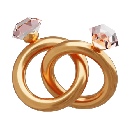 Anillo de pareja  3D Icon