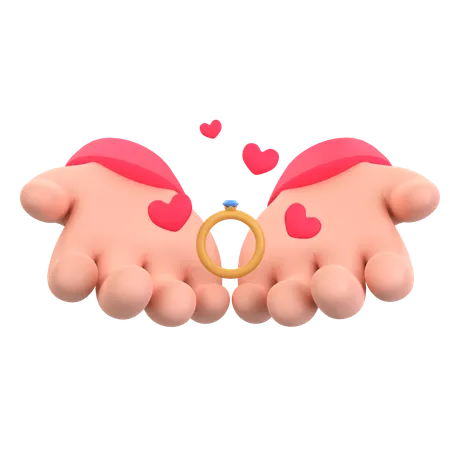 Anillo de san valentin  3D Icon