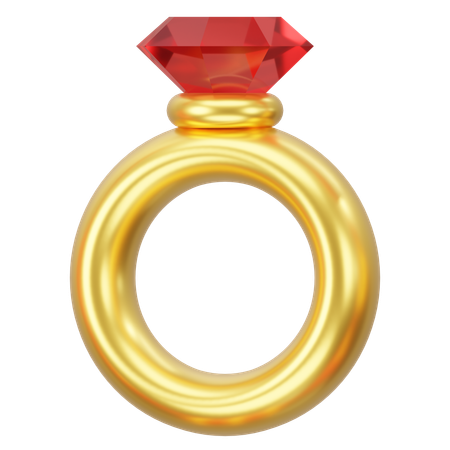 Anillo de diamantes  3D Icon