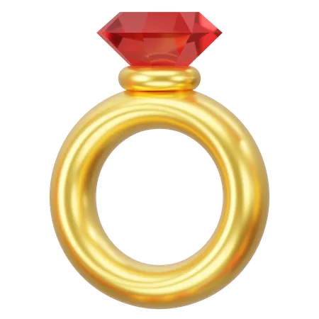 Anillo de diamantes  3D Icon