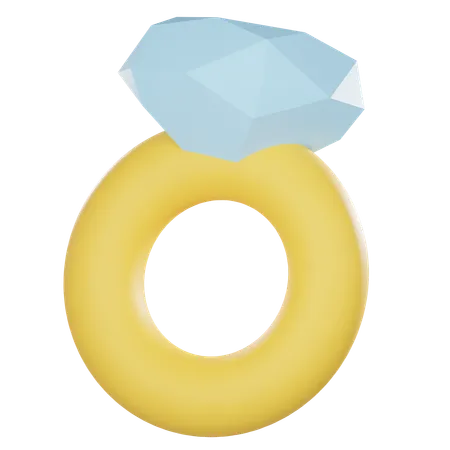 Anillo de diamantes  3D Icon