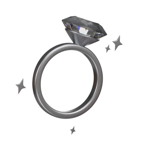 Anillo de diamantes  3D Icon