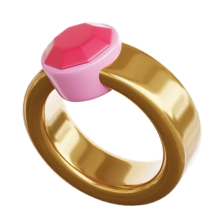 Anillo de diamantes  3D Icon