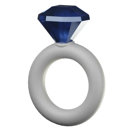 Anillo de diamantes  3D Icon