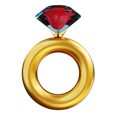 Anillo de diamantes  3D Icon