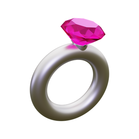 Anillo de diamantes  3D Icon