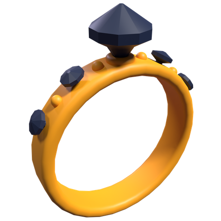 Anillo de diamantes  3D Icon