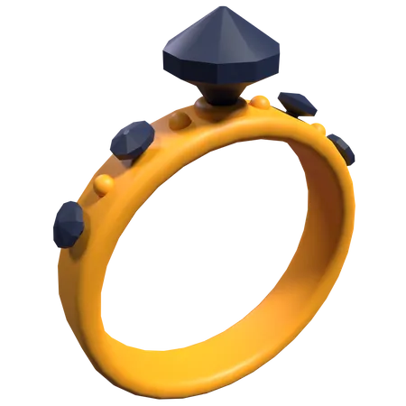 Anillo de diamantes  3D Icon