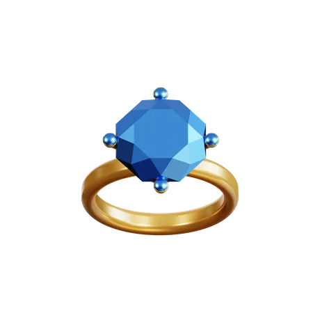 Anillo de diamantes  3D Icon