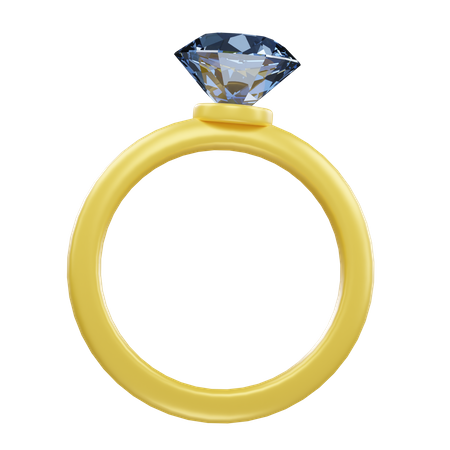 Anillo de diamantes  3D Icon