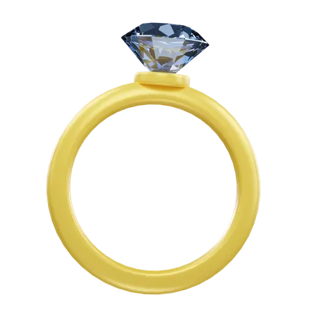 Anillo de diamantes  3D Icon