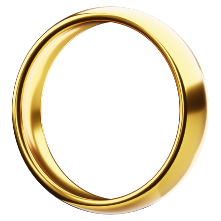 Anillo de oro  3D Icon