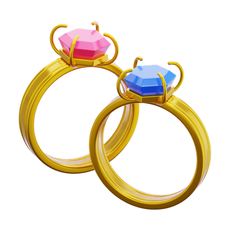 Anillo de oro  3D Icon