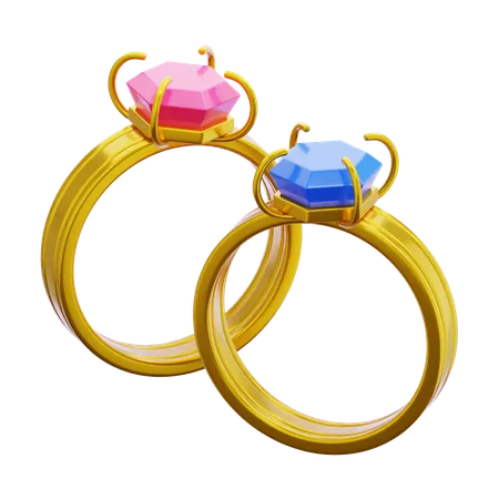 Anillo de oro  3D Icon