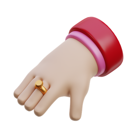 Anillo en mano  3D Icon