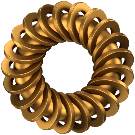 Forma abstracta de anillo espiral  3D Icon