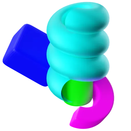 Anillo Espiral Formas Abstractas  3D Icon