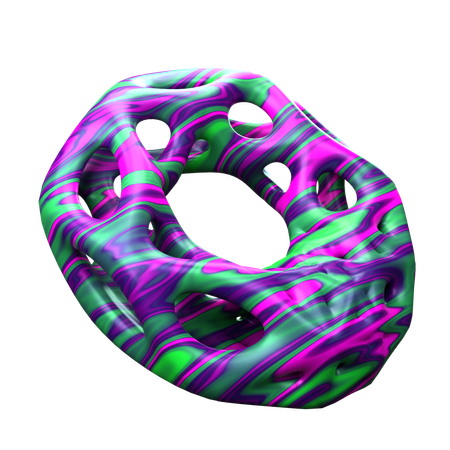 Anillo forma abstracta  3D Icon