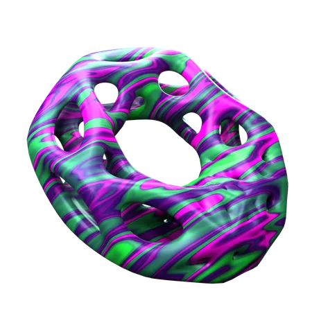 Anillo forma abstracta  3D Icon