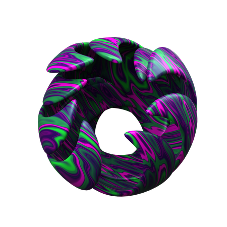 Anillo forma abstracta  3D Icon