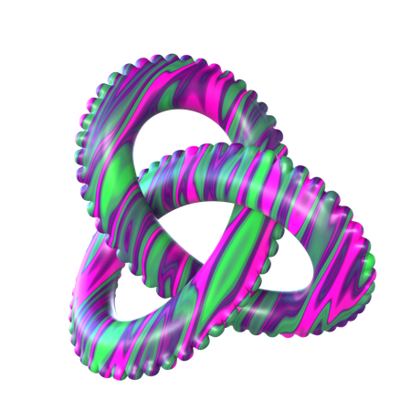 Anillo forma abstracta  3D Icon