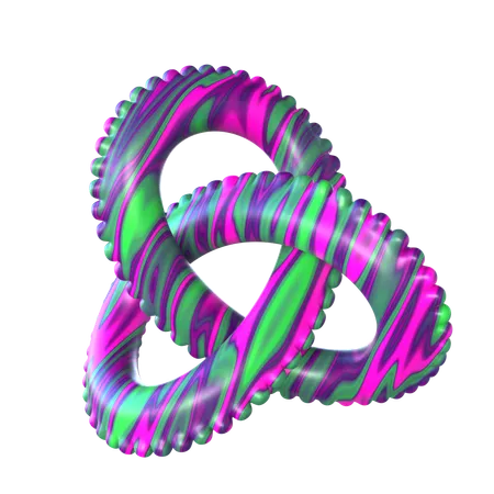 Anillo forma abstracta  3D Icon