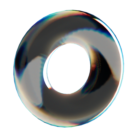 Anillo forma abstracta  3D Icon