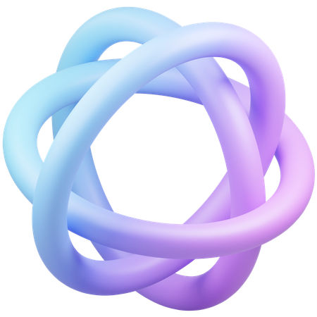 Anillo forma abstracta  3D Icon